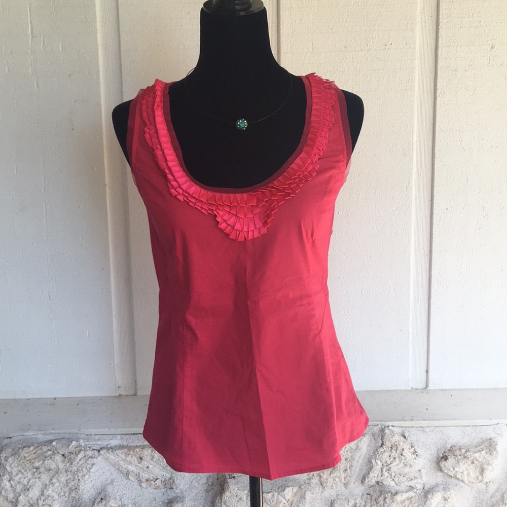 DONATED Express hot pink stretch sleeveless blouse - Picture 1 of 8